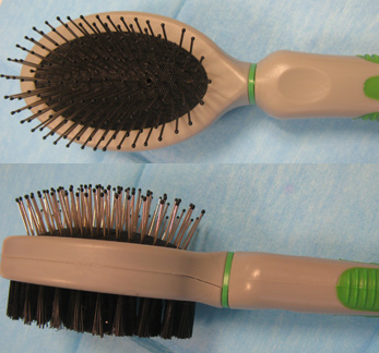 Brosse chat poil long noeud